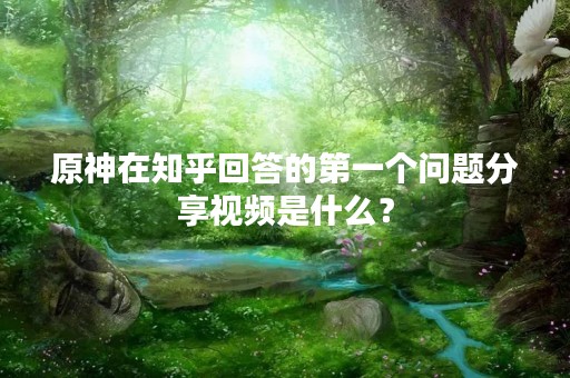 原神在知乎回答的第一个问题分享视频是什么？
