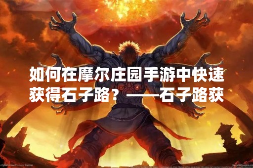 如何在摩尔庄园手游中快速获得石子路？——石子路获得攻略