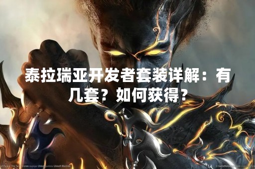 泰拉瑞亚开发者套装详解：有几套？如何获得？
